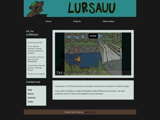 portfolio/home screenshot