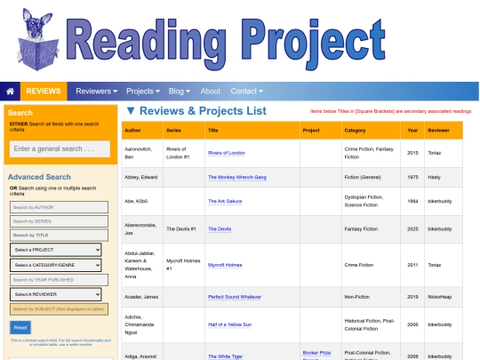 BookLists/reviewsList screenshot