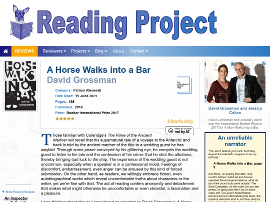 BookReviews/AHorseWalksIntoABar_DavidGrossman screenshot