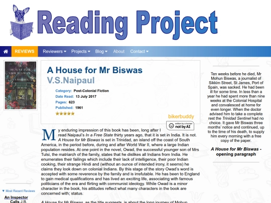 BookReviews/AHouseForMrBiswas_VSNaipaul screenshot
