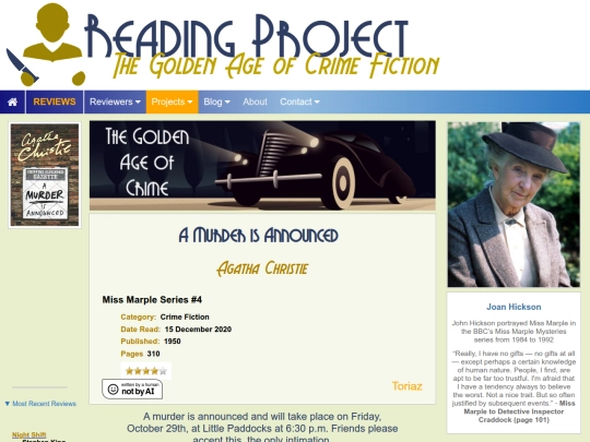 BookReviews/AMurderIsAnnounced_AgathaChristie screenshot