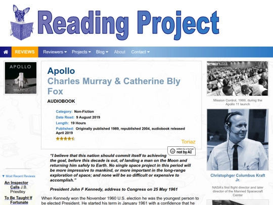 BookReviews/Apollo_CharlesMurray_CatherineBlyFox screenshot