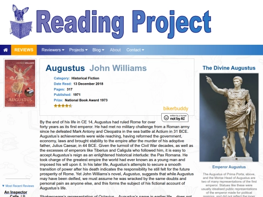 BookReviews/Augustus_JohnWilliams screenshot