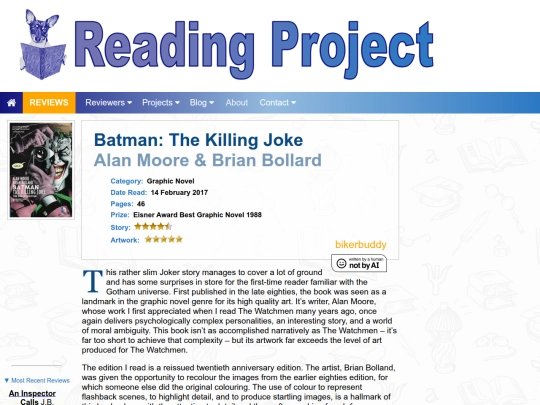 BookReviews/BatmanTheKillingJoke screenshot