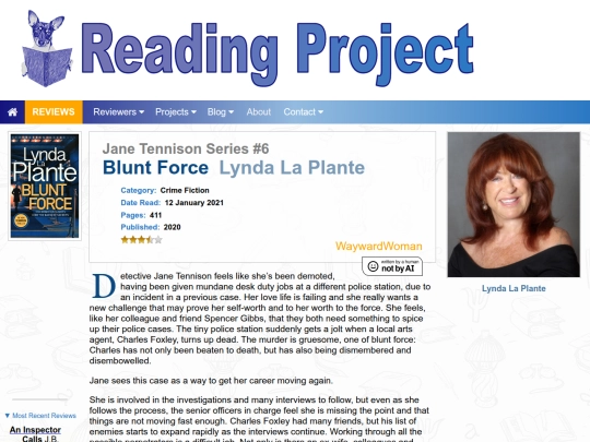 BookReviews/BluntForce_LyndaLaPlante screenshot
