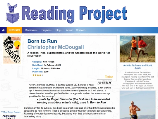 BookReviews/BornToRun_ChristopherMcDougall screenshot