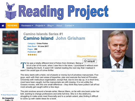 BookReviews/CaminoIsland_JohnGrisham screenshot