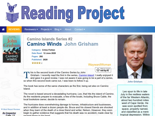 BookReviews/CaminoWinds_JohnGrisham screenshot