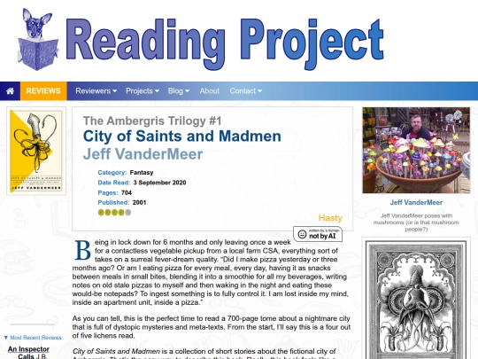 BookReviews/CityOfSaintsAndMadmen_JeffVanderMeer screenshot