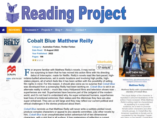 BookReviews/CobaltBlue_MatthewReilly screenshot