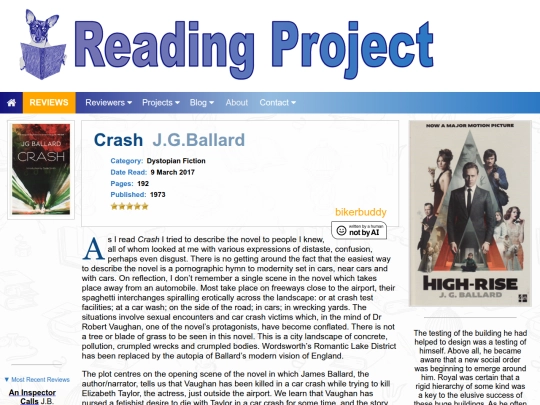 BookReviews/Crash_JGBallard screenshot