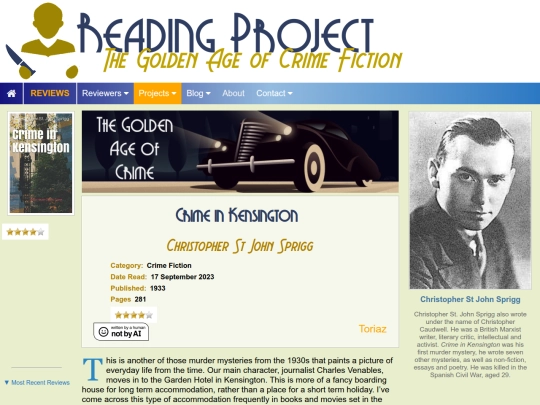 BookReviews/CrimeInKensington_ChristopherStJohnSprigg screenshot