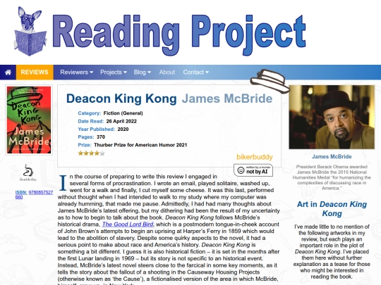 BookReviews/DeaconKingKong_JamesMcBride screenshot