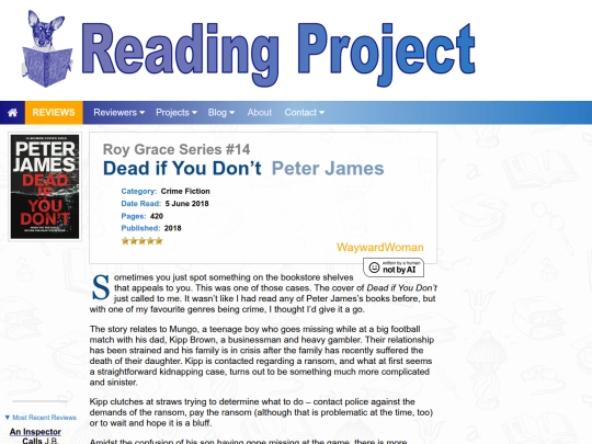 BookReviews/DeadIfYouDont_PeterJames screenshot