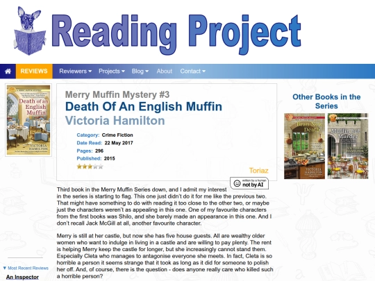 BookReviews/DeathOfAnEnglishMuffin_VictoriaHamilton screenshot