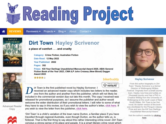 BookReviews/DirtTown_HayleyScrivenor screenshot