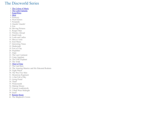 BookReviews/Discworld/AAASeries screenshot
