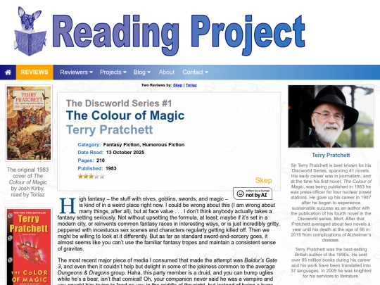 BookReviews/Discworld/TheColourOfMagic_TerryPratchett screenshot