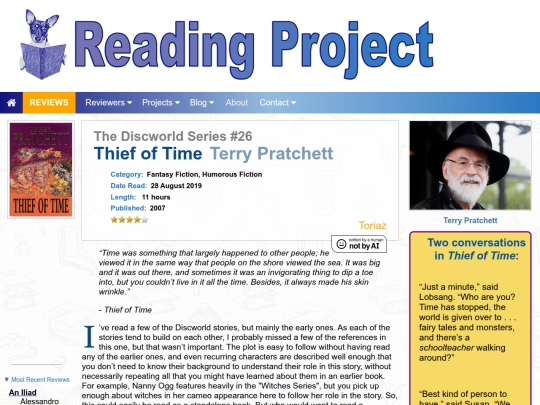 BookReviews/Discworld/ThiefOfTime_TerryPratchett screenshot