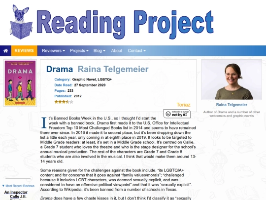BookReviews/Drama_RainaTelgemeier screenshot