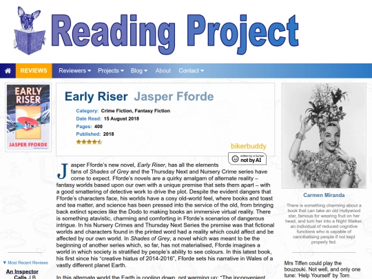 BookReviews/EarlyRiser_JasperFforde screenshot