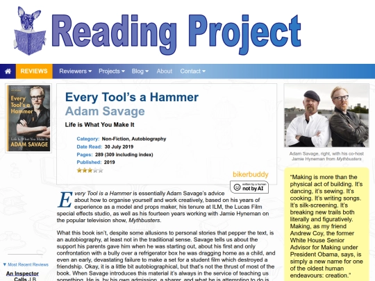 BookReviews/EveryToolsAHammer_AdamSavage screenshot