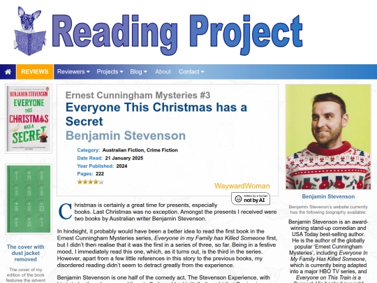 BookReviews/EveryoneThisChristmasHasASecret_BenjaminStevenson screenshot