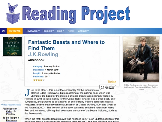 BookReviews/FantasticBeastsAndWhereToFindThem_JKRowling screenshot