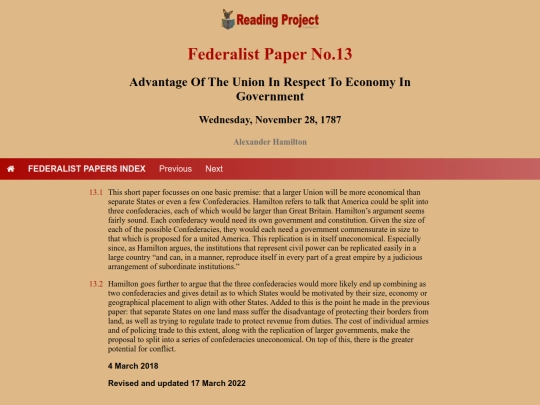 BookReviews/FederalistPapers/Fed13 screenshot