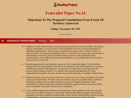 BookReviews/FederalistPapers/Fed14 screenshot