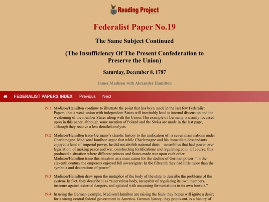 BookReviews/FederalistPapers/Fed19 screenshot