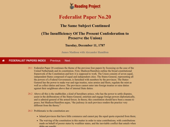 BookReviews/FederalistPapers/Fed20 screenshot