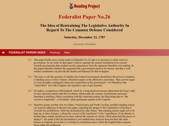 BookReviews/FederalistPapers/Fed26 screenshot