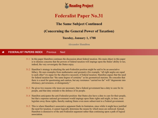BookReviews/FederalistPapers/Fed31 screenshot
