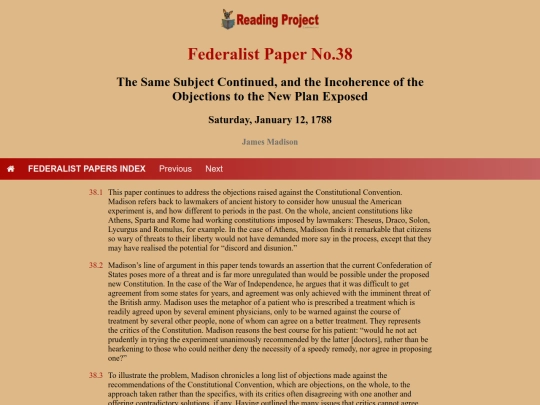 BookReviews/FederalistPapers/Fed38 screenshot
