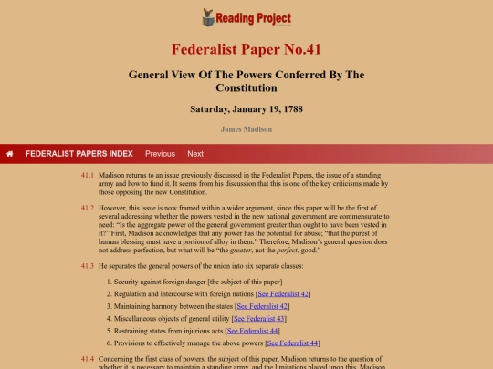 BookReviews/FederalistPapers/Fed41 screenshot