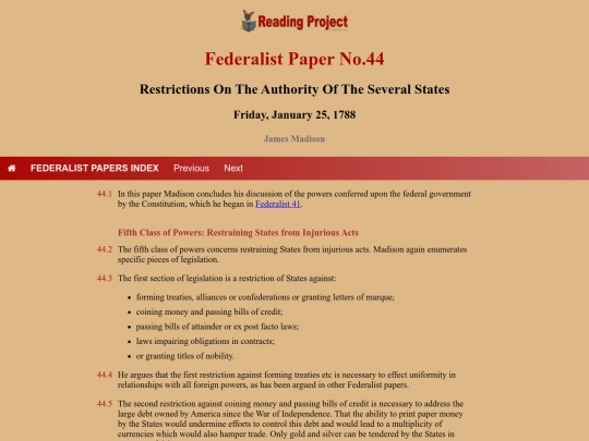 BookReviews/FederalistPapers/Fed44 screenshot