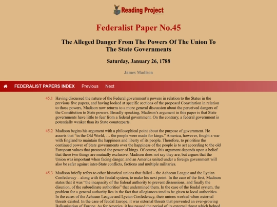 BookReviews/FederalistPapers/Fed45 screenshot