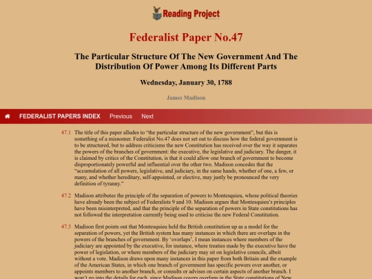 BookReviews/FederalistPapers/Fed47 screenshot