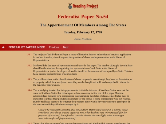 BookReviews/FederalistPapers/Fed54 screenshot