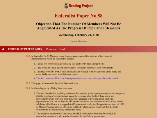 BookReviews/FederalistPapers/Fed58 screenshot