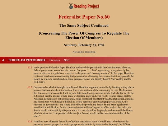 BookReviews/FederalistPapers/Fed60 screenshot