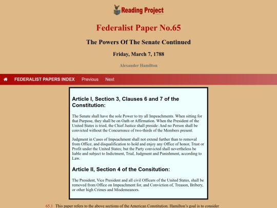 BookReviews/FederalistPapers/Fed65 screenshot