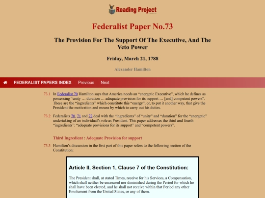 BookReviews/FederalistPapers/Fed73 screenshot