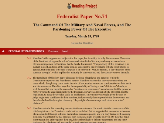 BookReviews/FederalistPapers/Fed74 screenshot
