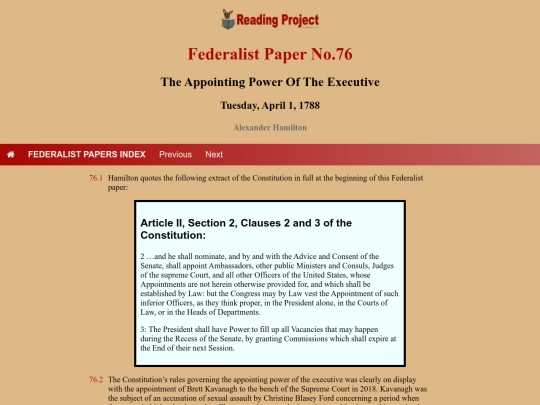 BookReviews/FederalistPapers/Fed76 screenshot