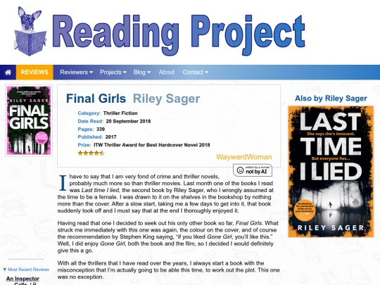 BookReviews/FinalGirls_RileySager screenshot