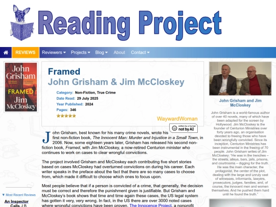 BookReviews/Framed_JohnGrisham-JimMcCloskey screenshot