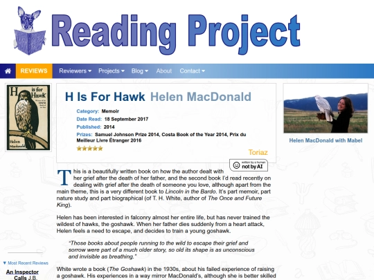 BookReviews/HIsForHawk_HelenMacDonald screenshot