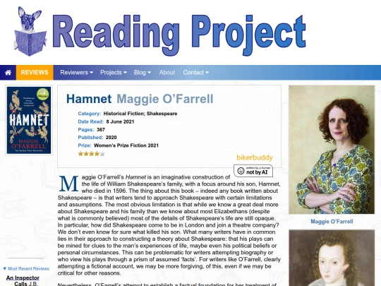 BookReviews/Hamnet_MaggieOFarrell screenshot
